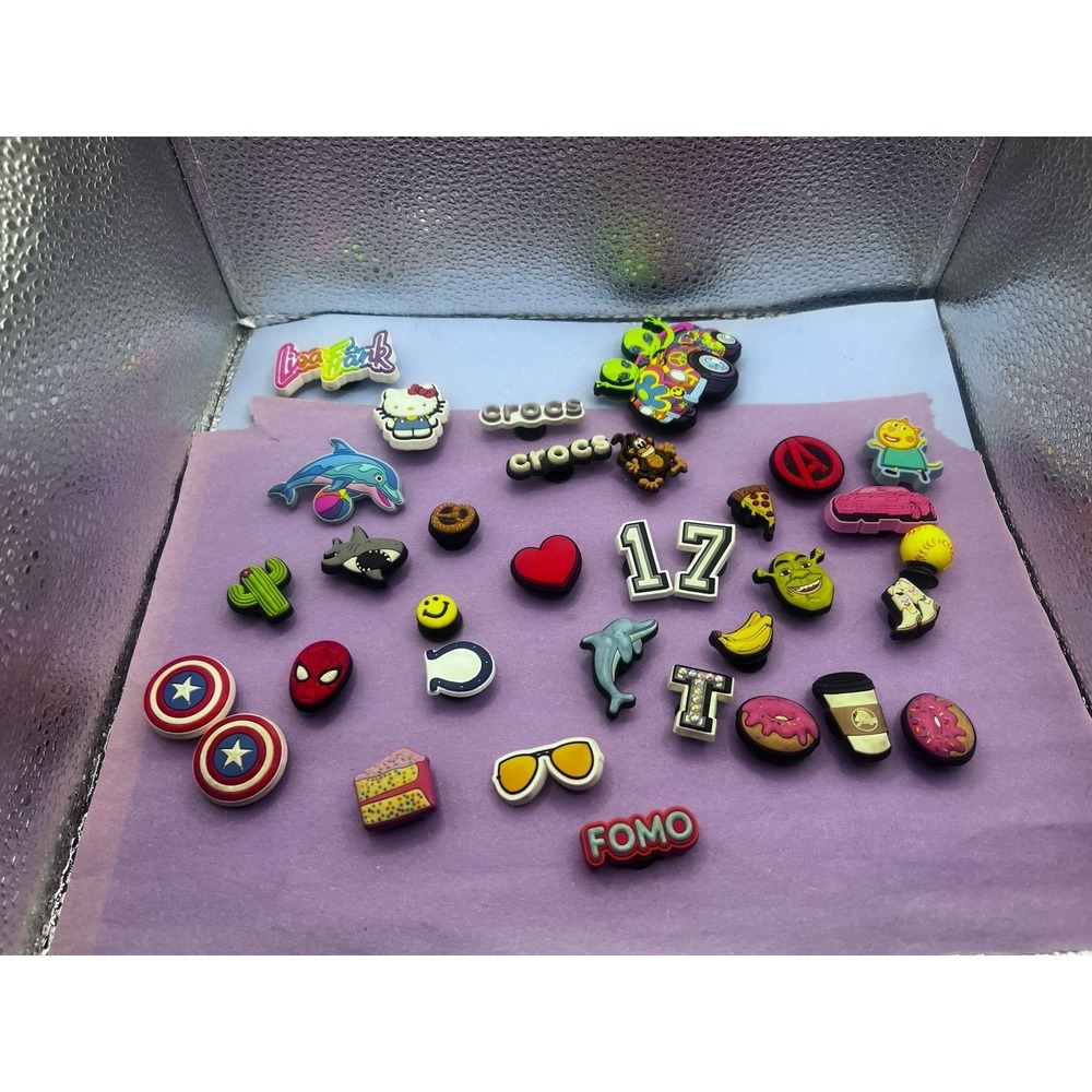 Crocs Shoe Jibbitz Lot Of 34 Random Official Brand Mix Assortment Lot